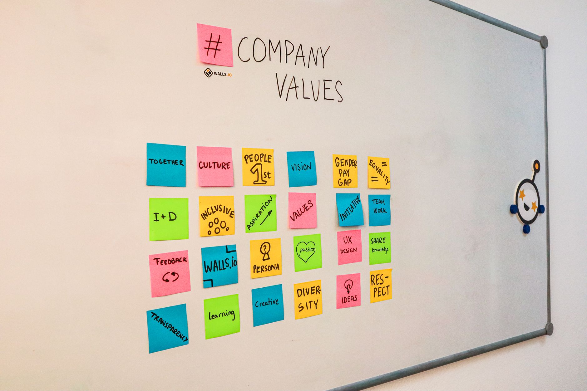 Kanban board with tasks from multiple technical projects, each with a different color