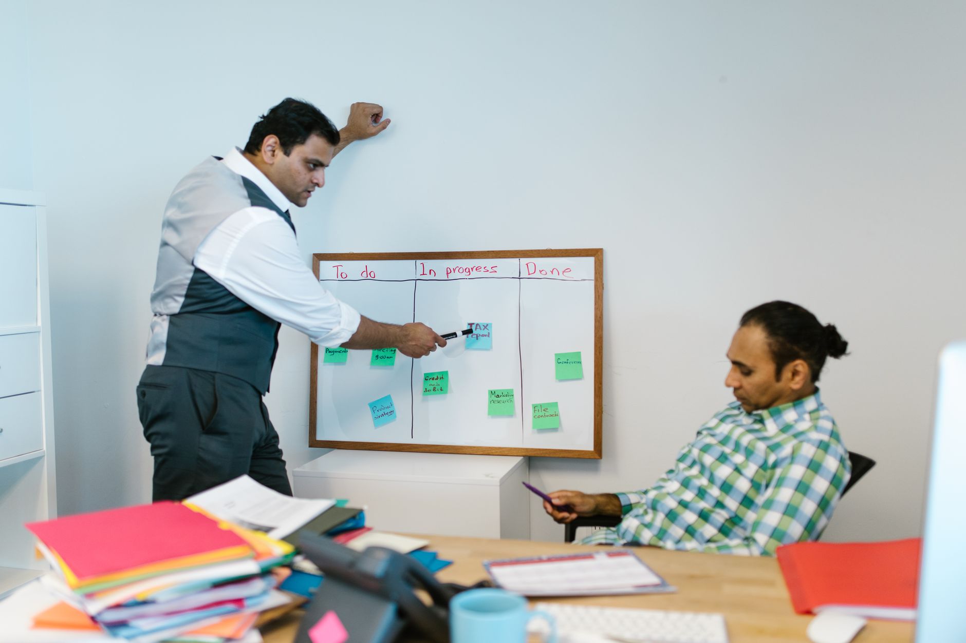 Kanban board with freelance projects