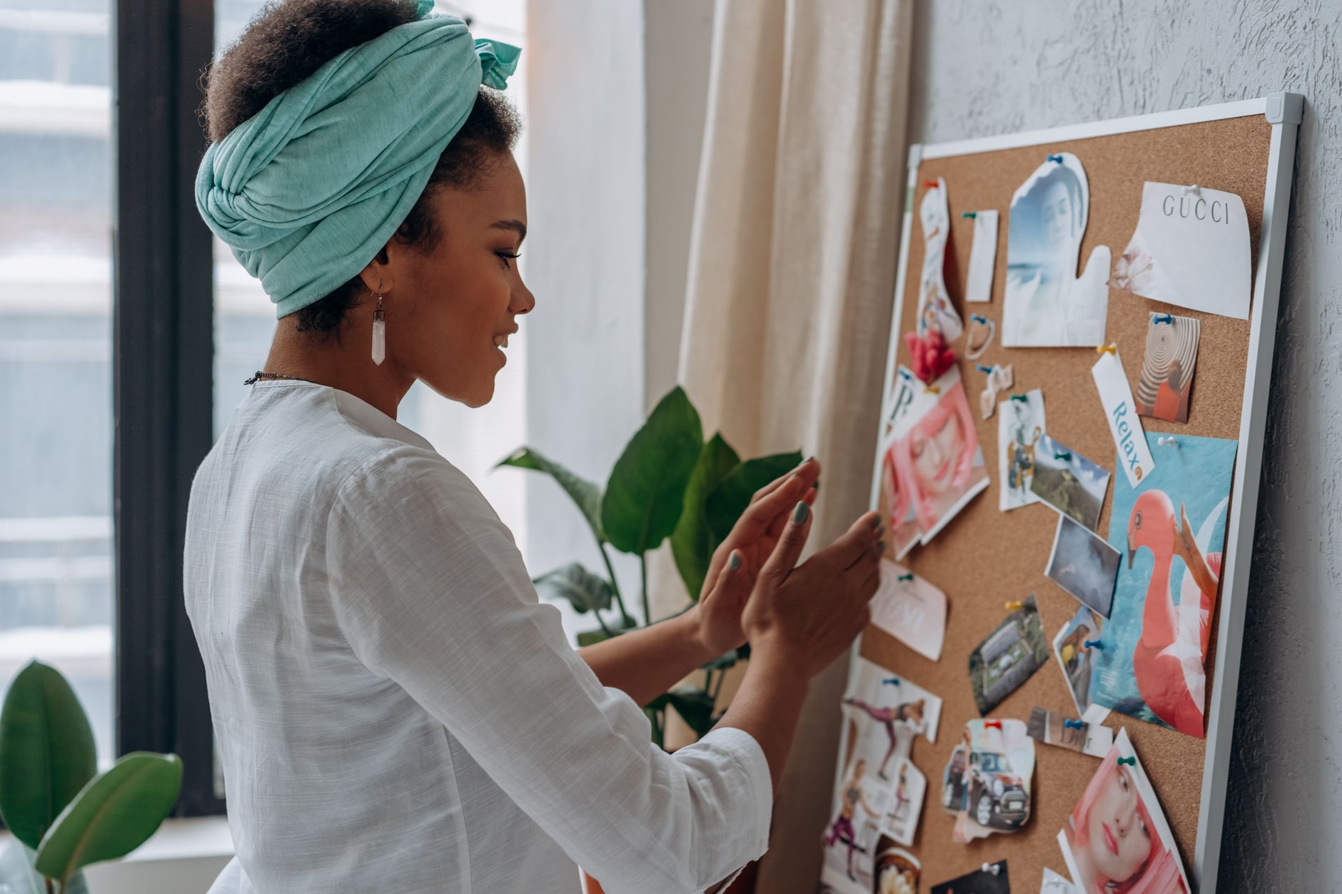 Freelancer organizing tasks from multiple clients on a color-coded Kanban board