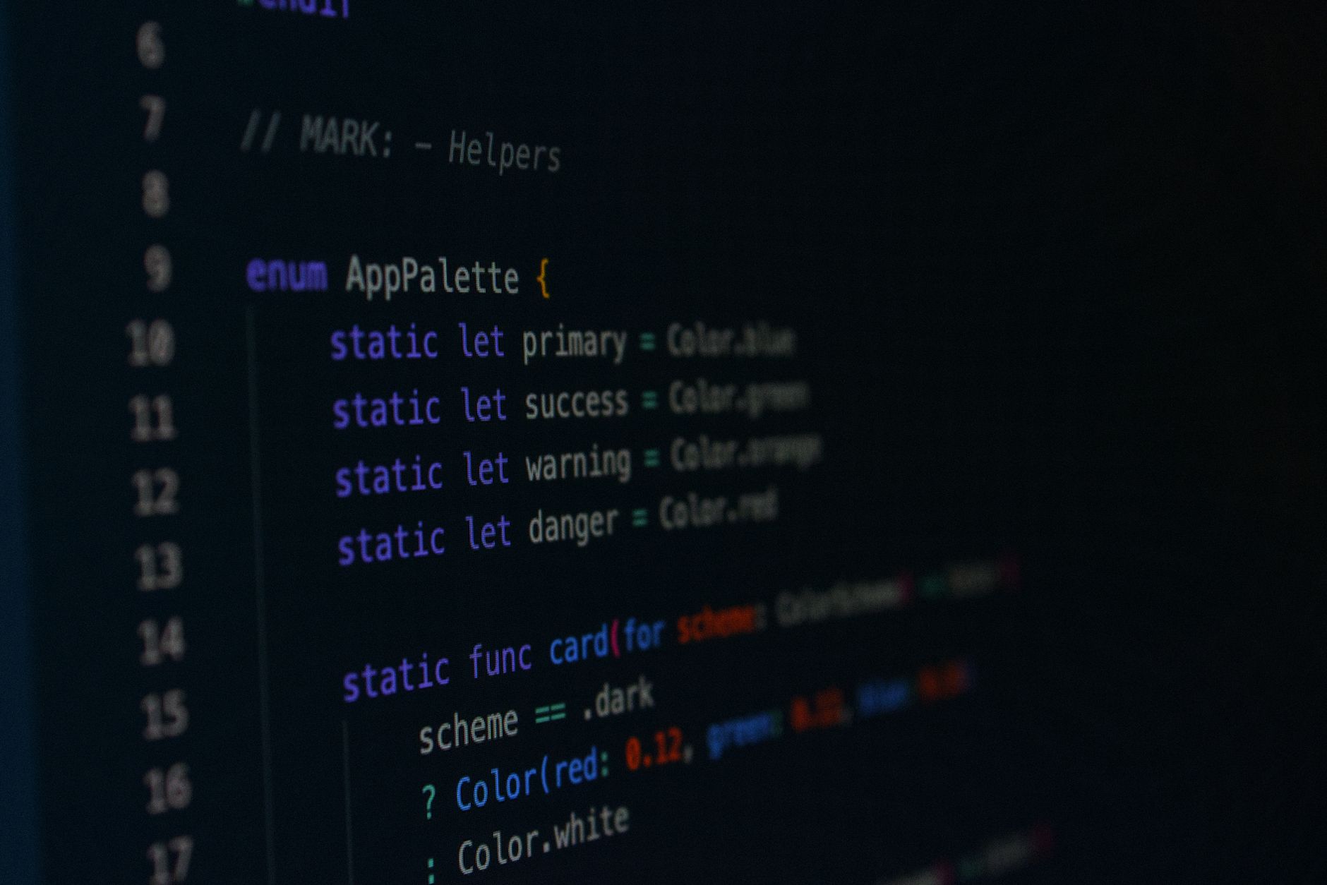 Task list in Foco with client colors and thematic block tags
