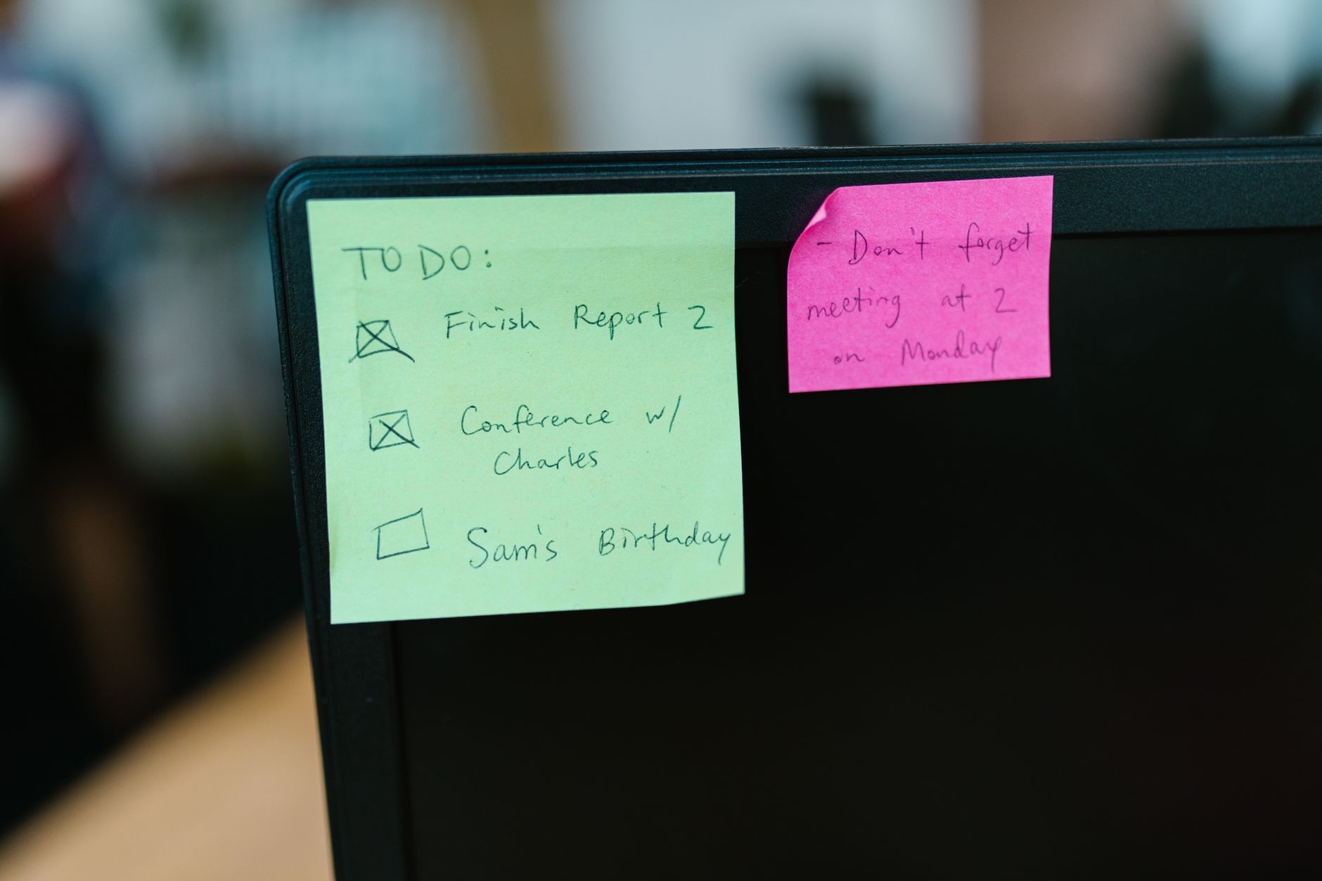 Foco task view with color-coded clients for visual grouping.